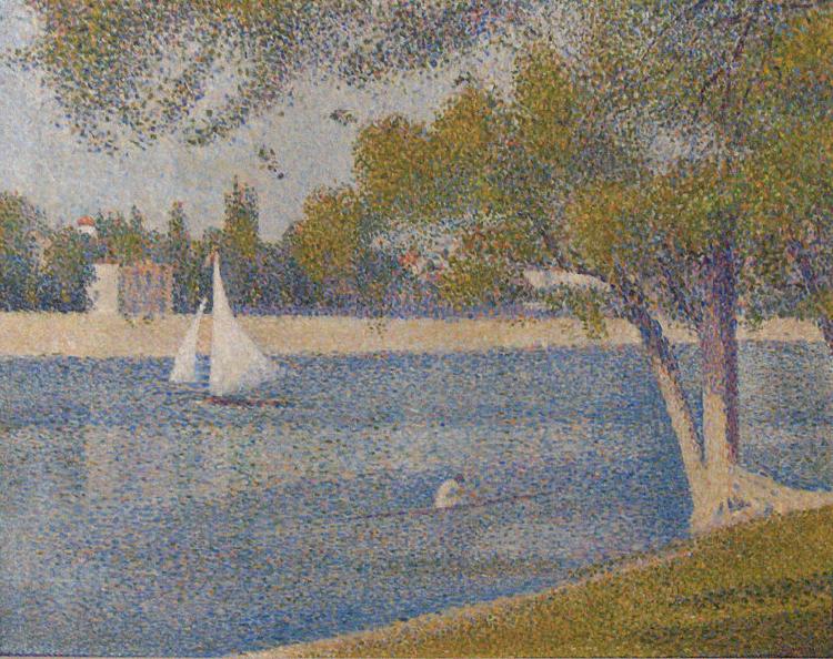 Georges Seurat The river Seine at La Grande-Jatte oil painting image